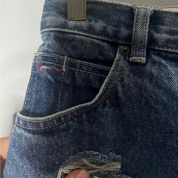 Coca-Cola Vintage Denim Distressed High Waisted Shorts 27/4 - Picture 5 of 10